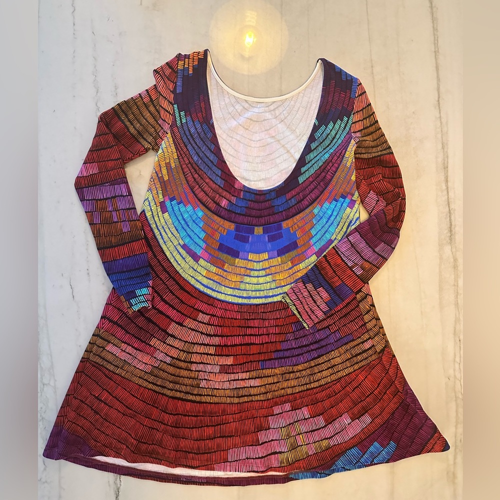 MARA HOFFMAN RADIAL SWING MINI DRESS IN RASPBERRY - Picture 7 of 14